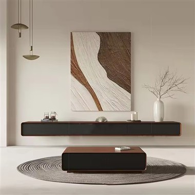 シンプルなフローティングテレビスタンドユニット